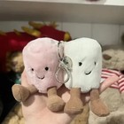 Amuseables Marshmallow Pair Keychain    cotton Candy Two With Dust Bag