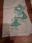 Set Of 4 Vintage Embroidered Cotton Flour Sack Towels Dutch Design