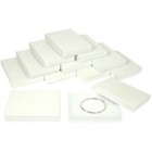 48 White Swirl Cotton Filled Jewelry Gift Boxes 5 3 8 