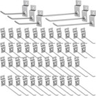50 Packs Slatwall Hooks 4 Inch 6 Inch Panel Display Hooks Metal Slat Wall Hangin