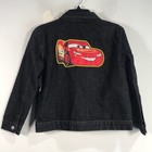 Disney Cars Lightning Mcqueen Denim Jacket  Boy s Size 7 8 - Black