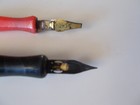 Lot Of 2- Vintage Fountain Dip Pen Zane Bloser Orange Plus Black Unmarked Pen