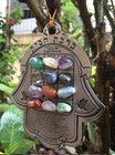 Hamsa 12 Tribes Hoshen Stones hebrew Biblical Name Wall Decor Judaica 15cm