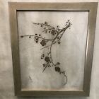 Oriental Chinese Huge Painting Floral Art-peaceful Endeavors 30x36  Shadowbox Wo