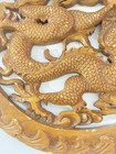 11  Chinese Camphor Wood Hand Carved Dragon Statue Wall Sculpture Plate Decor
