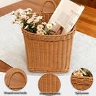 Elegant Boho Farmhouse Hanging Basket For Wall Hanging Wicker Wall Baskets For S