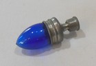 Victorian Cobalt Glass Scent Perfume Vinaigrette Bottle   Silver-tone Metal Lid