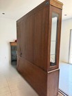 1980s Vintage Drexel Heritage Two-piece Chinoiserie China Cabinet Hutch