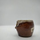 Medellin Pottery Brown Drip Glaze Smiling Face Coffee Mug  Cartagena  Columbia