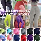 Women Tiktok Leggings Anti-cellulite High Waist Push Up Yoga Pants Gym Trousers