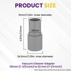 Satuy 2 Pcs Universal Vacuum Hose Adapter  1-3 8  To 1-1 4  Gray