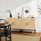 Slatted Sideboard Buffet Cabinet Entryway Table Accent Storage Cabinet Console