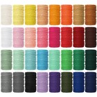 32 Rolls Macrame Cord 4 Strand 3mm X 1760 Yards Natural Cotton Craft Twine Diy C