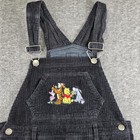 Pooh Overalls Youth 14 Black Corduroy Winnie The Pooh Tigger Piglet Eeyore