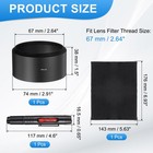 Lens Hood Shade  67mm Long-focus Screw-in Metal Camera Cap Shade