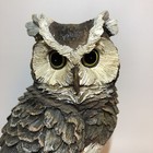 Long Eared Owl Standing On Stump Figurine 8 5    Tall Guc Bird Indoor Home Decor