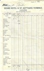 Grand Hotel  Lucerne  Switzerland 1908 Hotel Bill  Becker Brewing  Ogden  Utah