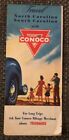 Vintage Conoco Road Map North Carolina South Carolina