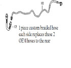 Hel Conversion Brake Lines For Vw Golf Mk4 Rear Hose   Hardline Replacements 98-