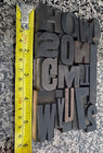 Vintage 16 Pieces Of Printers Letterpress Wood Type