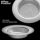 2 Pack - 4 5  Top   3  Basket - Kitchen Sink Drain Strainer Large Silver 