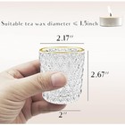 Set Of 24 Clear Glass Votive Tealight Candle Holders Gold Rim Wedding Decor New