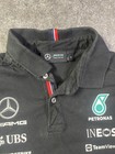 Mercedes Amg Petronas F1 Team Black Polo Shirt 2023 Mens Small