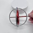 Vintage Red Metal Toy Spinning Top Toy Gyroscope Art Sculpture Steampunk
