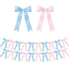 2 Strings Pink And Blue Bow Garland Banner  Gender Reveal Decorations Pink Blue