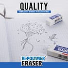 Pentel Hi Polymer Block Eraser Large 3 Pack White No Dust Clean Erasing