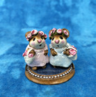 Mint Wee Forest Folk Flower Girls Pink Blue Cinderella Wedding C-4 Mice Figurine