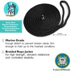 Premium Double Braid Black Nylon Dock-line 15     3 8   3 8 