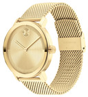 Movado Bold 3601073 Gold Dial   Stainless Steel Bracelet 40mm Mens Watch