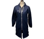 Speedo Unisex Blue Swim Parka Gray Fleece Lined Hooded Xxxsmall Water Polo Nwot