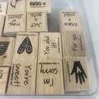 Vintage Stampin    Up  Rubber Stamp Set 2002 Lot 28 Sentiment Holiday Wedding Baby