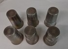 Set Of 6 Hammered Aluminum Tumblers Metal Glasses Cups 5 5  Tall Vtg Pre-owned