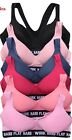 3 6 Sport Bras High Impact Yoga Racerback Wirefree Molded Cup Cotton Bra 32b-42d
