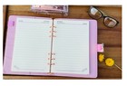      Luxury Checkered A5 Agenda Binder Planner Journal Notepad Gift White beige
