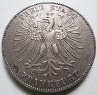 1859 Frankfurt Schiller Centennial 1 Thaler  900 Silver Coin  Xf Details