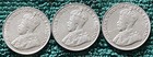 Canada George V 5 Cents Nickel Lot  3 Coins  - 1922  1924  1929 - Vg fine Grade