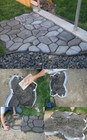 Set Of 3 Garden Cobblestone Path Paving Reusable Deluxe Heavy Duty Concrete Mold