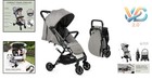 Grey Lightweight Travel Stroller For Baby   Toddler Compact Fold Car Seat Fri   