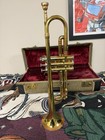 Vintage Getzen Super Deluxe Tone Balanced Trumpet Gold Copper Trim S  33203