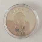 1979 Zambia Kafue Lechwe 5 Kwacha Silver Proof Coin With Toning