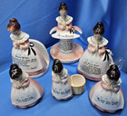 Vtg Enesco Pink Prayer Lady  Mother In The Kitchen S p Toothpick Napkin Set