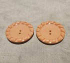 Two Big Vintage Pink Buttons  1 3 4 