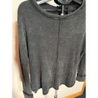 Zenana Outfitters Black Waffle Knit Long Sleeve Top