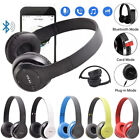 Wireless Headphones Headsets Super Bass Bluetooth Foldable Stereo Earphones Mic