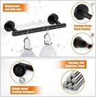 6 Pcs Black Bathroom Accessories Set Toilet Paper Holder Towel Bar Hooks Matte