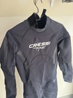 Cressi Fast 1mm Men s Full Wetsuit Size L Black Back Zip Scuba Snorkel Dive